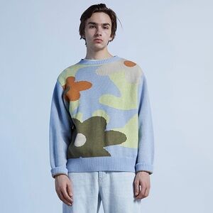 PacSun Wavy Daisy Crew Neck Unisex Sweater~Unique~Artsy     Size Large